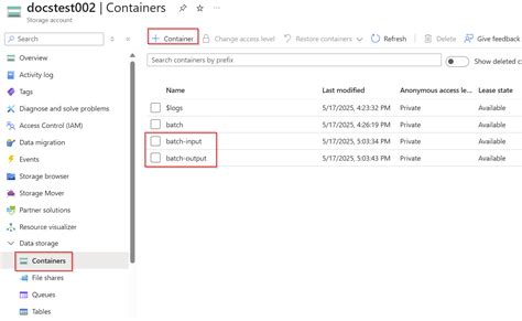 Blob Storage Container Url