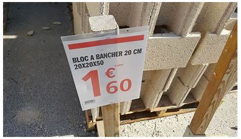 Bloc A Bancher Polystyrene Point P ERIN Béton à Stepoc 500x300x200 Mm .