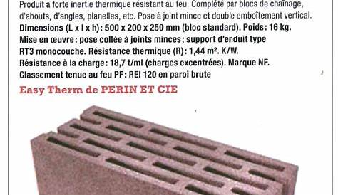 Bloc Easytherm Fiche Technique Eazytherm EasyTherm.fr