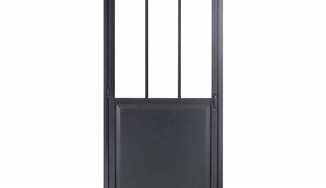 Blocporte vitré Atelier, noir H.220 x l.73 cm, droite
