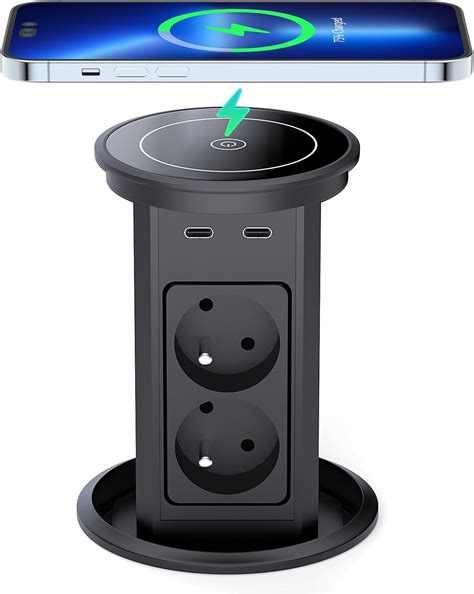 Bloc Prise Encastrable 3 Prises De Courant Diamètre 80Mm Multiprise