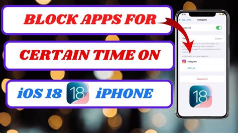 Block App For Certain Time Iphone