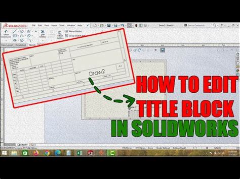 Block Edit In Solidworks