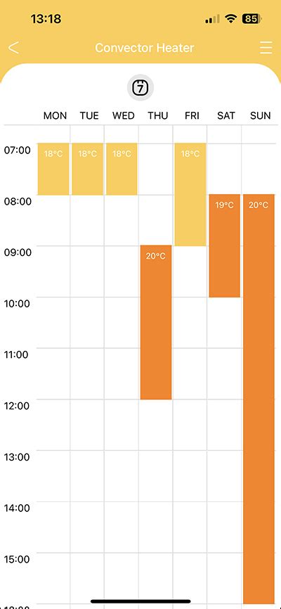 Block Heater Schedule