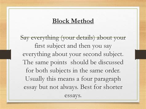 Block Method Examples