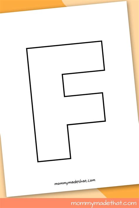 Block Printable Letter F