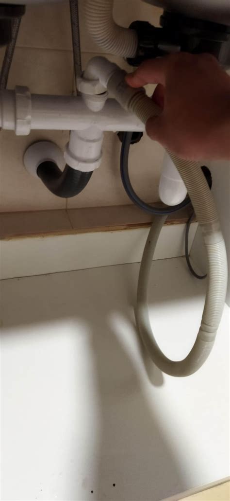 blocked dishwasher pipe