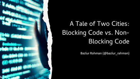 blocking code vs non blocking code