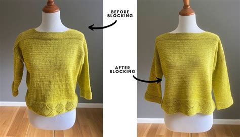 blocking vs not blocking knit