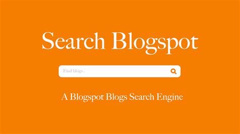 blogspot search engine blogger account