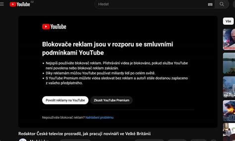 blokace reklam na youtube