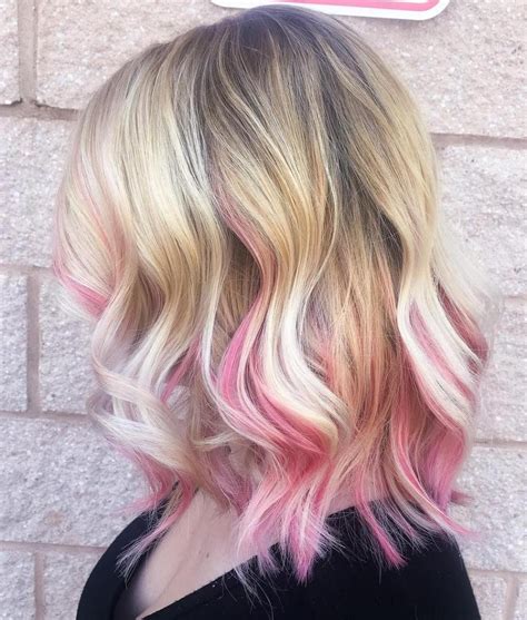 39 Top Photos Pink Highlights On Blonde Hair / 54 Pretty Pink Hair