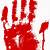 blood hand print