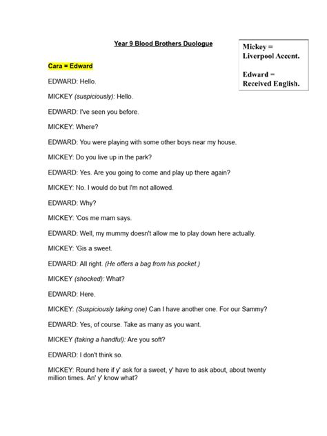 Viral Blood Brothers Pdf Script Viral