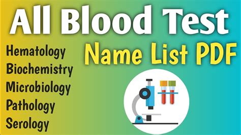 Blood Testing Names
