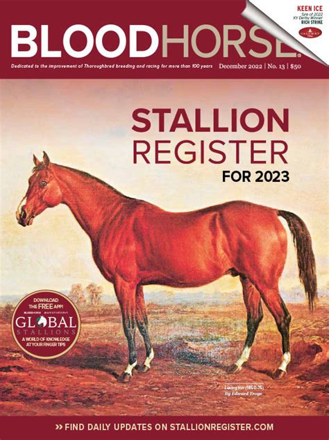 bloodhorse stallion register 2023
