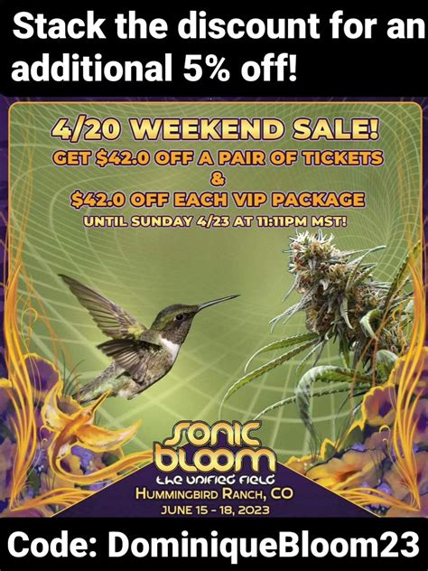 Bloom Tickets Discount Code