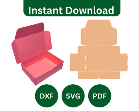 Download bloomy-pattern-rectangular-box-template SVG