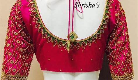 Blouse Back Neck Designs With Embroidery Work BLOUSE BACK NECK DESIGN. Hand , Tambour