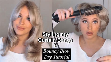 Blow Dry Curtain Bangs Tutorial