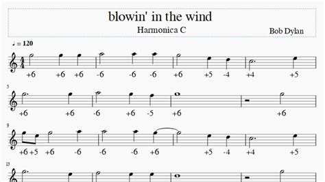 Blowin In The Wind Harmonica Key Of C