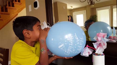 blowing up a giant balloon