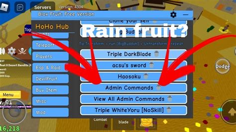blox fruit admin commands script no key
