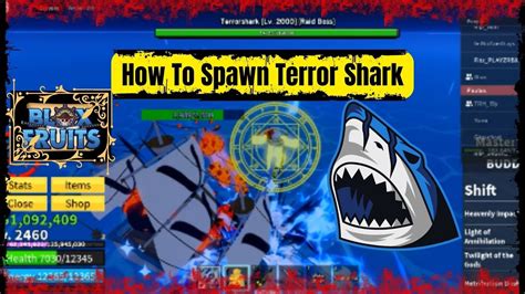 blox fruits how to spawn terror shark