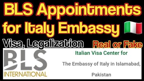 bls visa italy appointment
