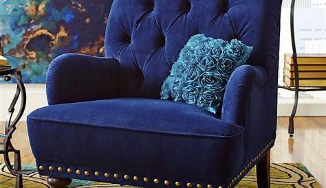Blue Accent Chairs Living Room For Set Of 2 Soft Sturdy Armless