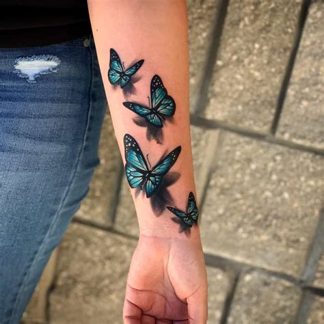 Innovative Blue And Black Butterfly Tattoo Designs Ideas