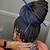 blue and black knotless box braids