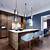 blue and brown kitchen decor