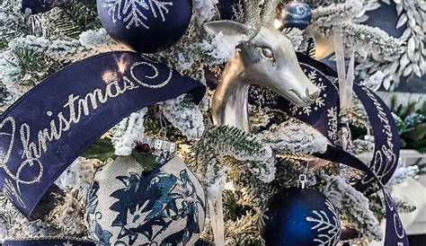 Blue And Silver Christmas Tree Decorations 20+ White With DECOOMO