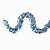 blue and silver tinsel garland