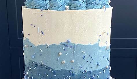 Blue And White Birthday Cake Designs Amazing Three Tier Mens Decorating Ideas