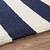 blue and white striped area rug