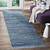 blue and white woven rug