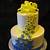 blue and yellow cake ideas