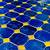 blue and yellow floor tile