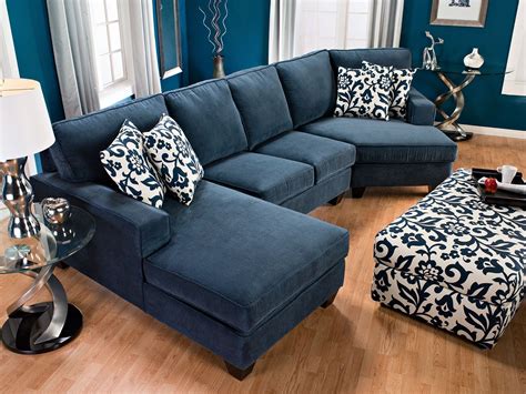 Incredible Blue Chenille Sectional Sofa New Ideas