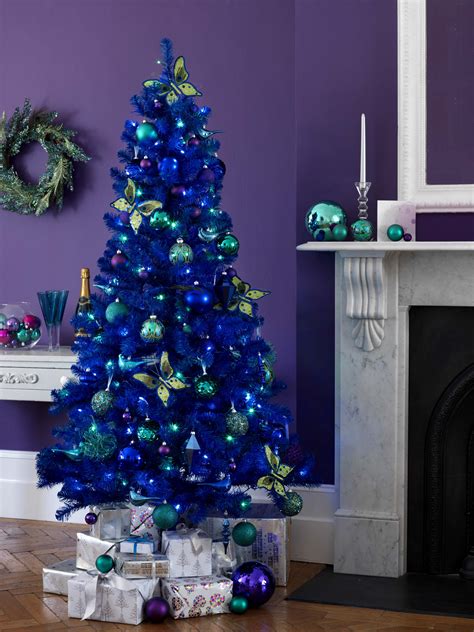 blue christmas tree decorations