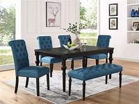 Noble House Tyler Contemporary Tufted Fabric Dining Chairs, Set of 4