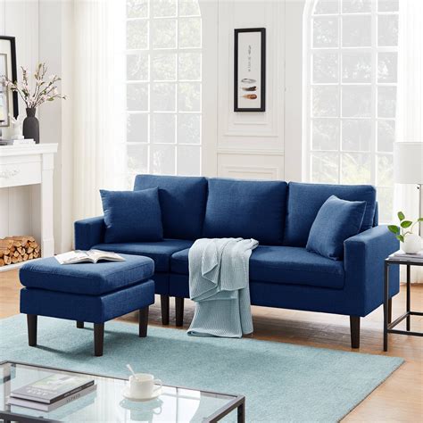 Popular Blue Fabric Sofas Uk For Living Room