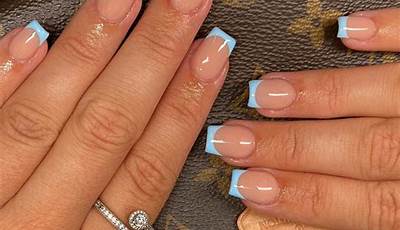 Blue French Tips Stars