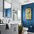 blue gray and white bathroom ideas