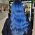 blue hair design
