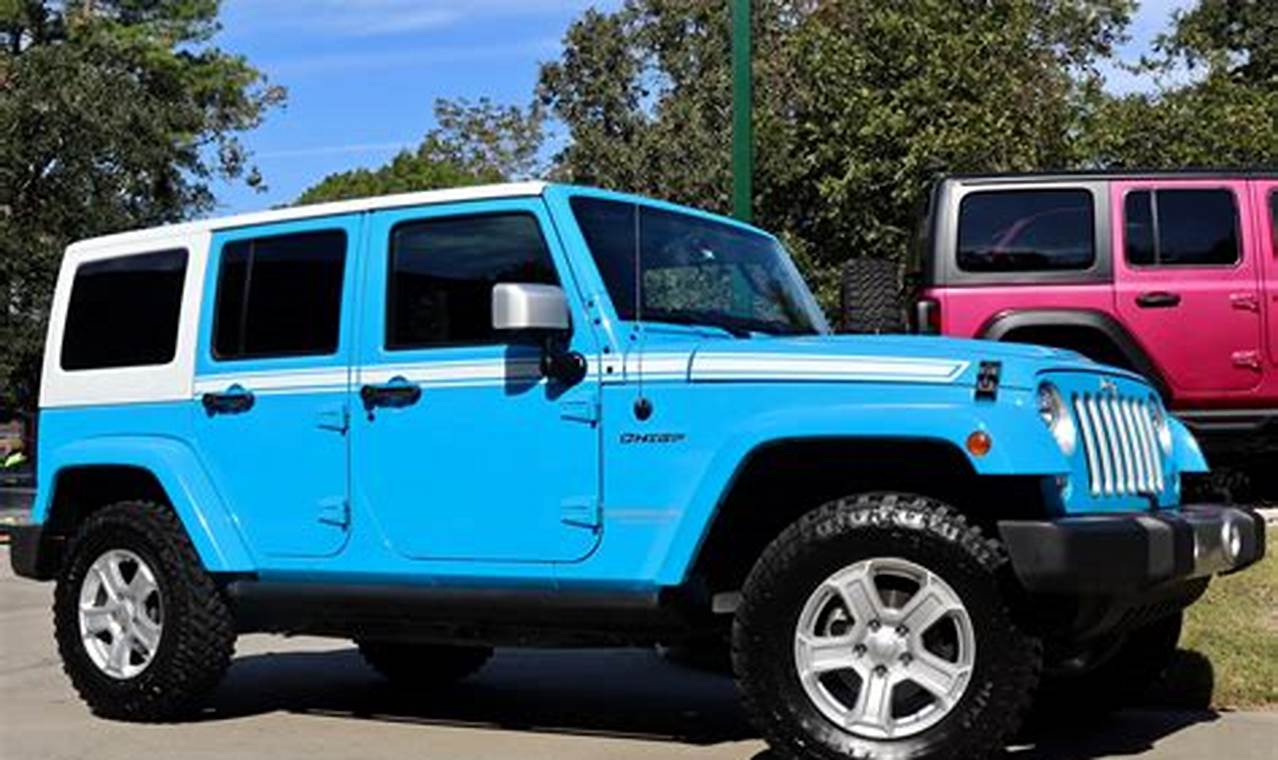 blue jeep wrangler unlimited for sale