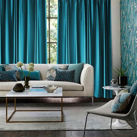 Popular Blue Sofa Living Room Curtain Ideas 2023