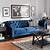blue sofas living room